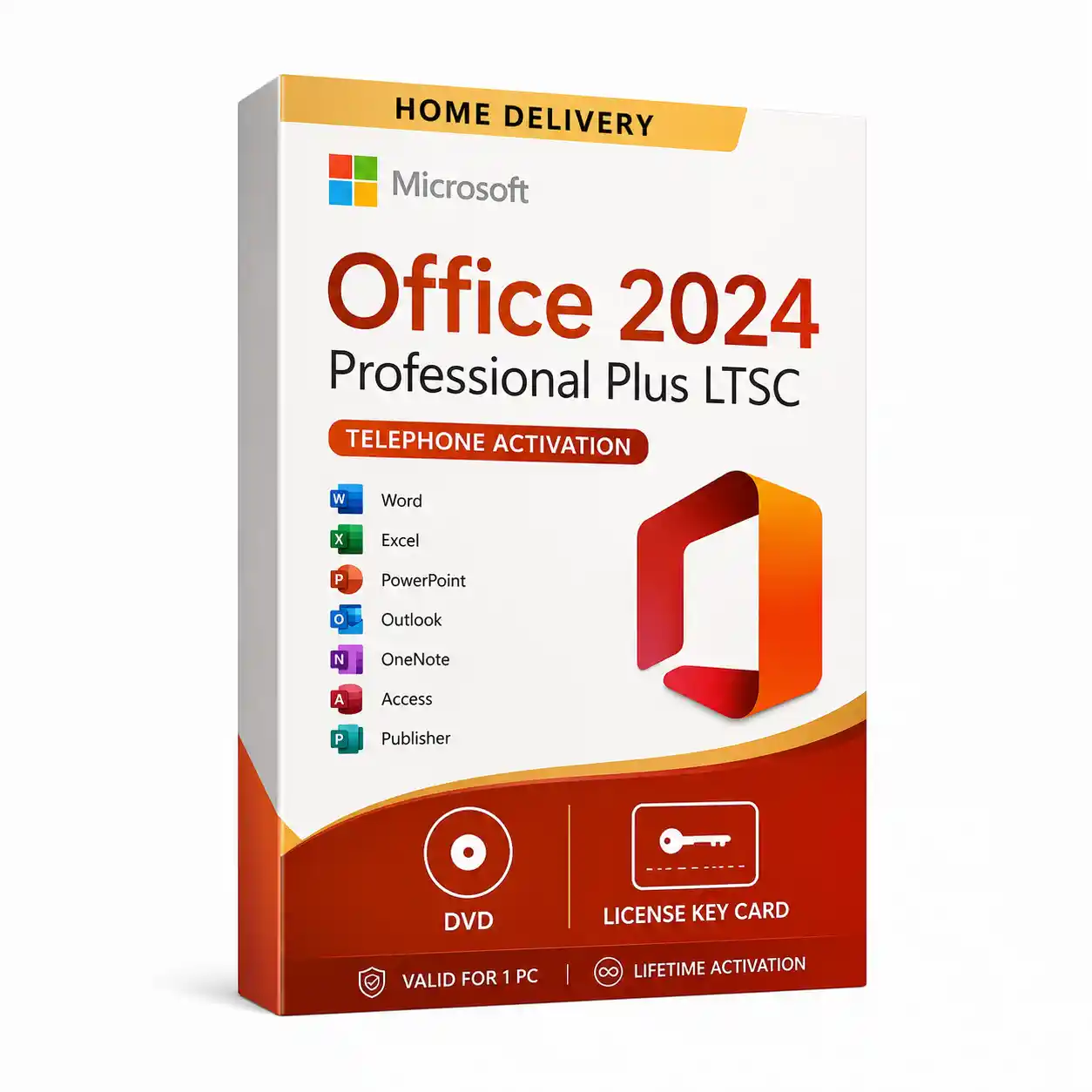 Microsoft Office 2024 Professional Plus LTSC Box Pack Microsoft Office 2024 Professional Plus LTSC Box Pack – DVD + License Key Card